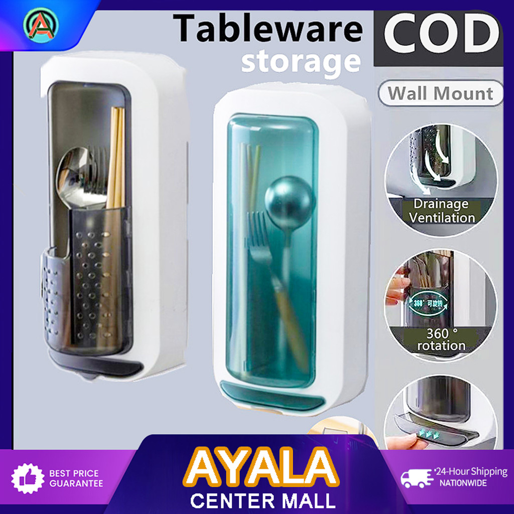 【Japan Original】Wall Mounted Tooth Brush Holder Organizer with Drain