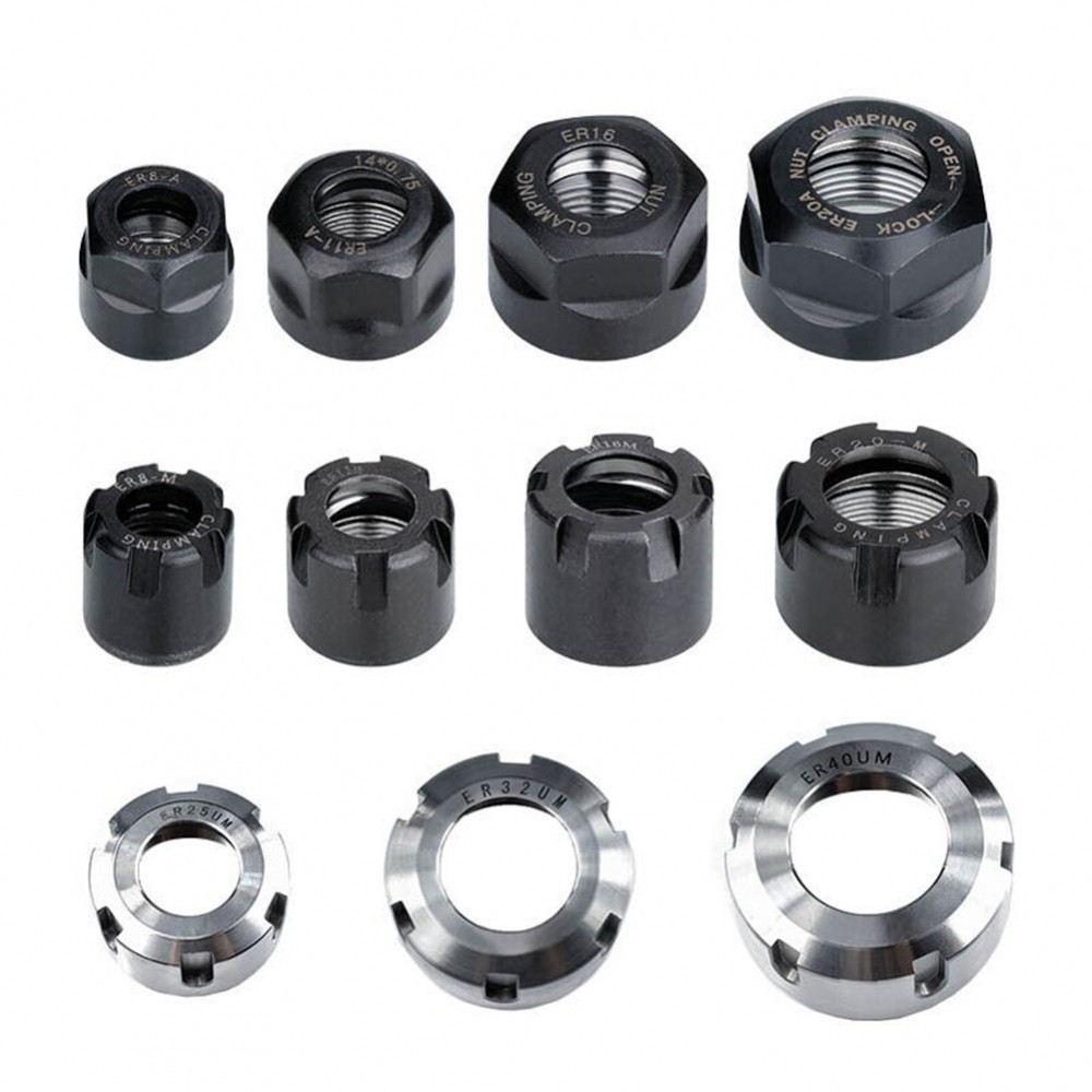 Precision Ground ER Collet Clamping Nuts for CNC Lathe Milling Router