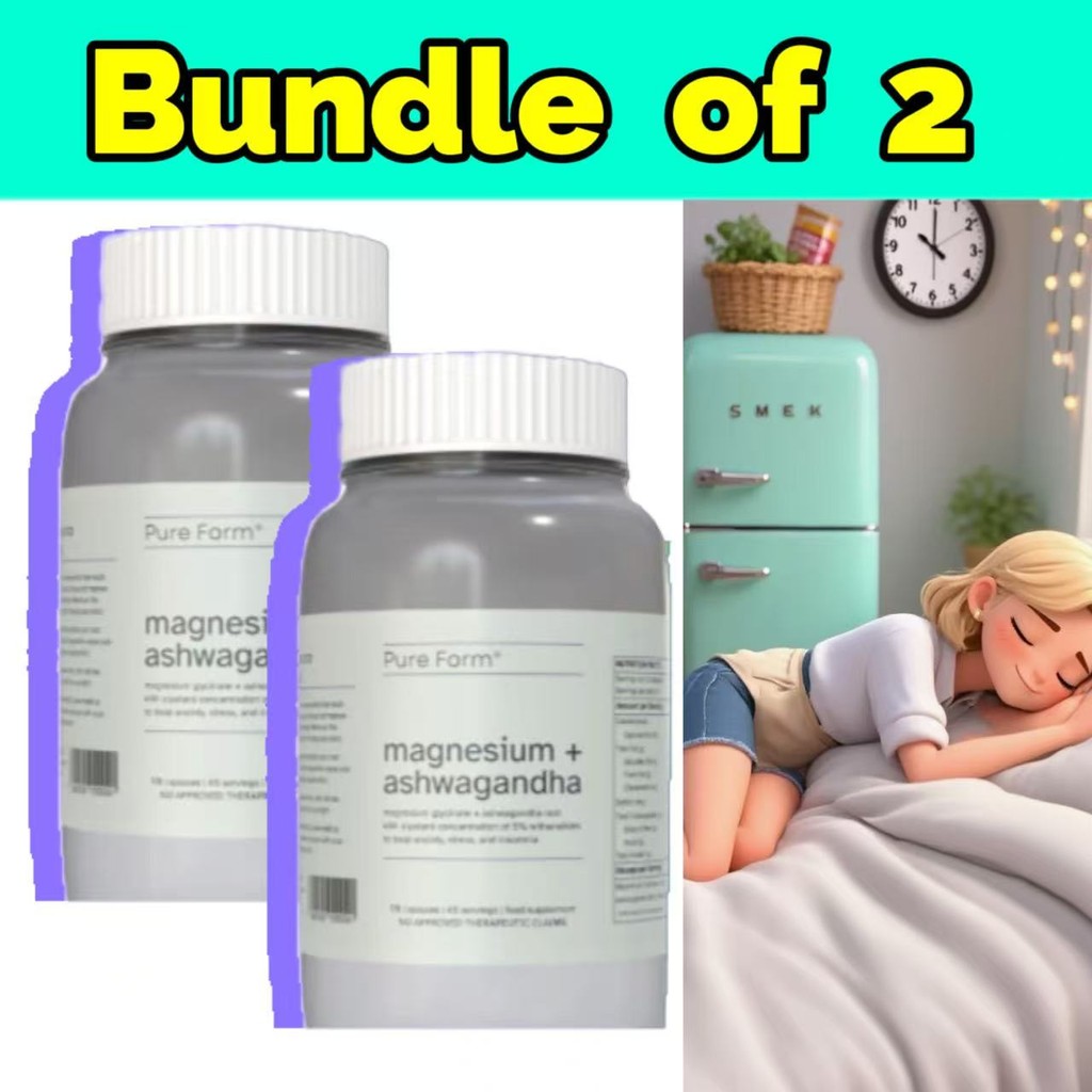 Pure Form Magnesium + Ashwagandha natural muscle relaxant which aids ...