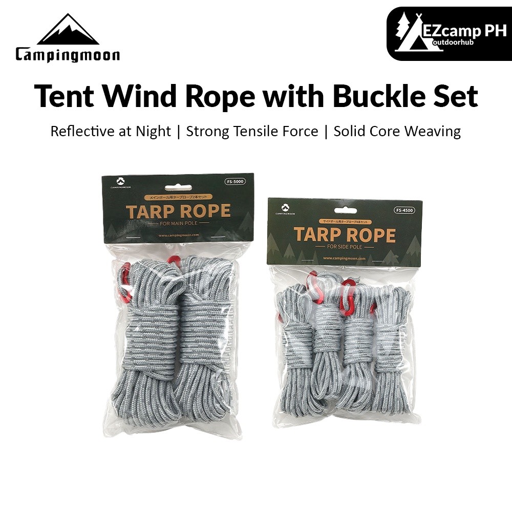 Campingmoon Tent Wind Rope Reflective Heavy Duty Buckle Tensioner Tarp ...