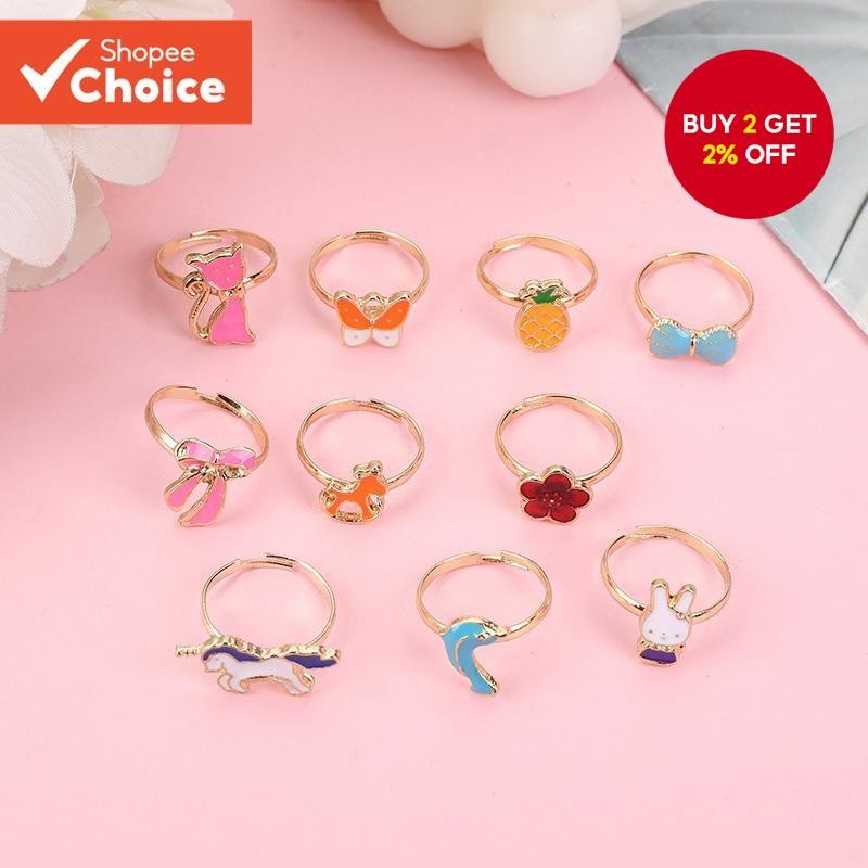 Children Jewelry Ring Korean Version Alloy Cartoon Children Ring Cute ...