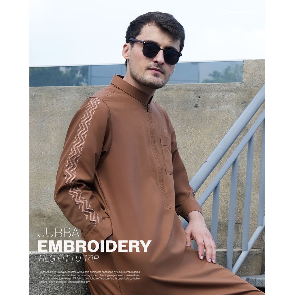 SAMASE Jubba Saudi Long Sleeve Embroidery U171P | Shopee Philippines