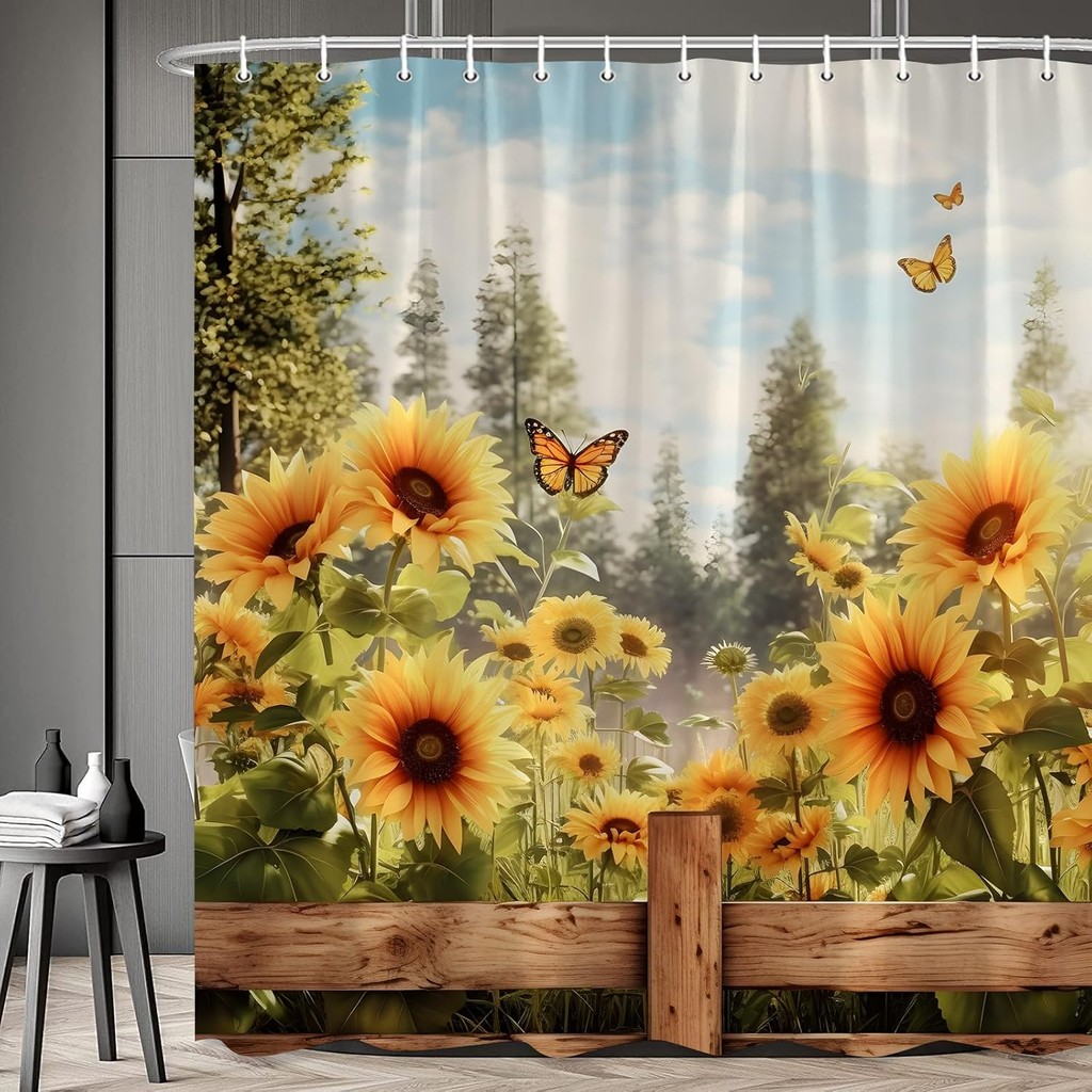 Rustic Sunflower Shower Curtain NCU0NTV891