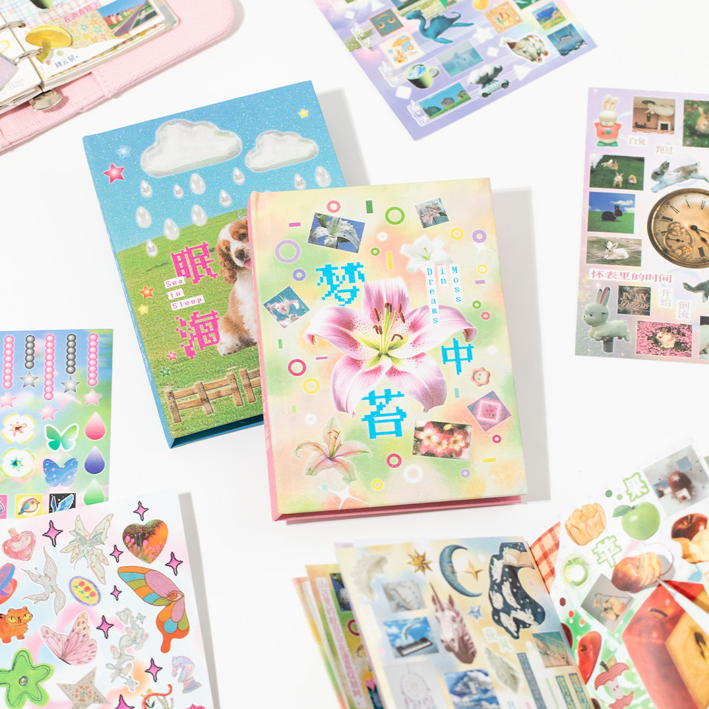 Cdaily|30 Sheets Creative Cut Film Sticker Book Dreamland Growth ...
