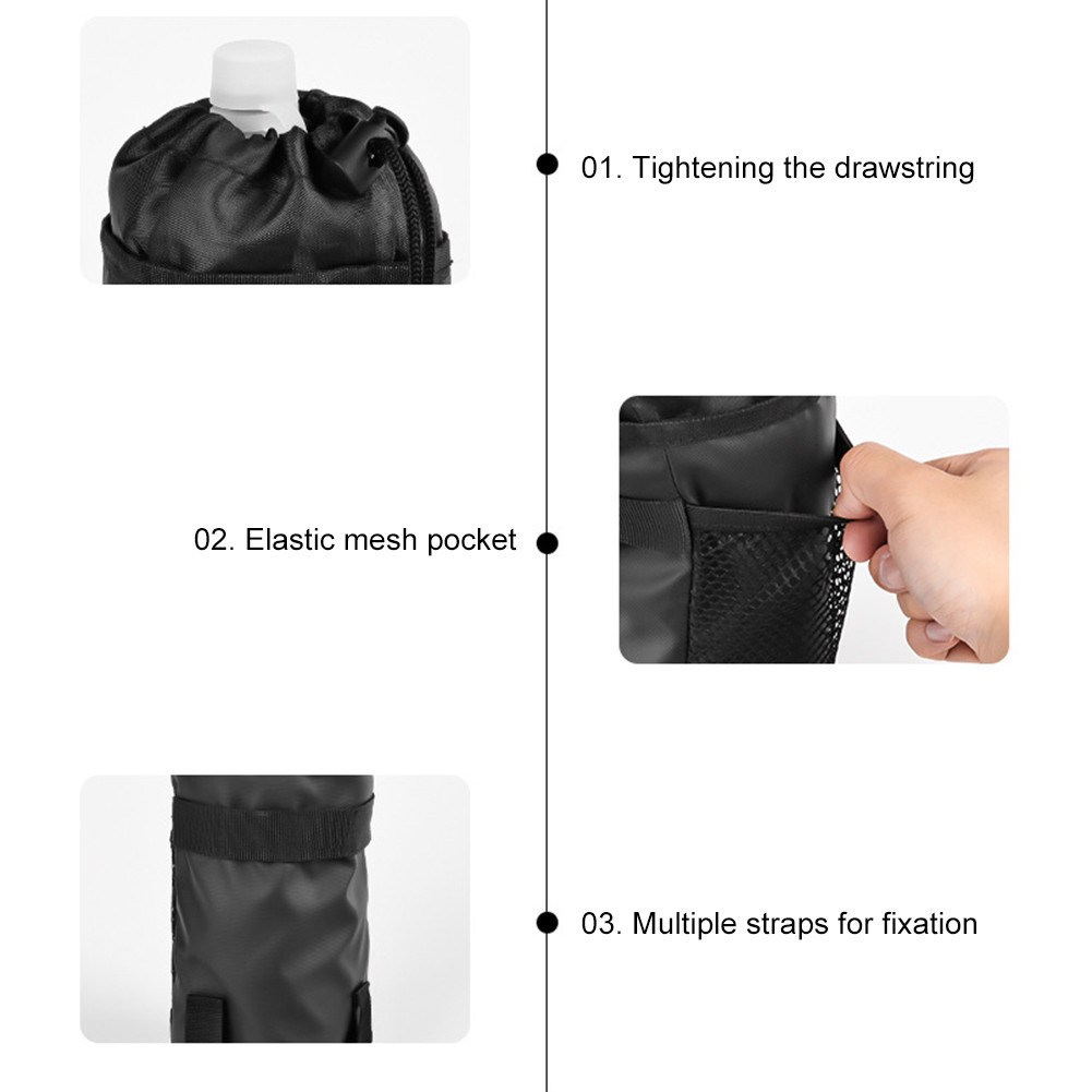 Bicycle Bag Bike Bottle Holder Handlebar Stem Thermal Bag with Mesh ...