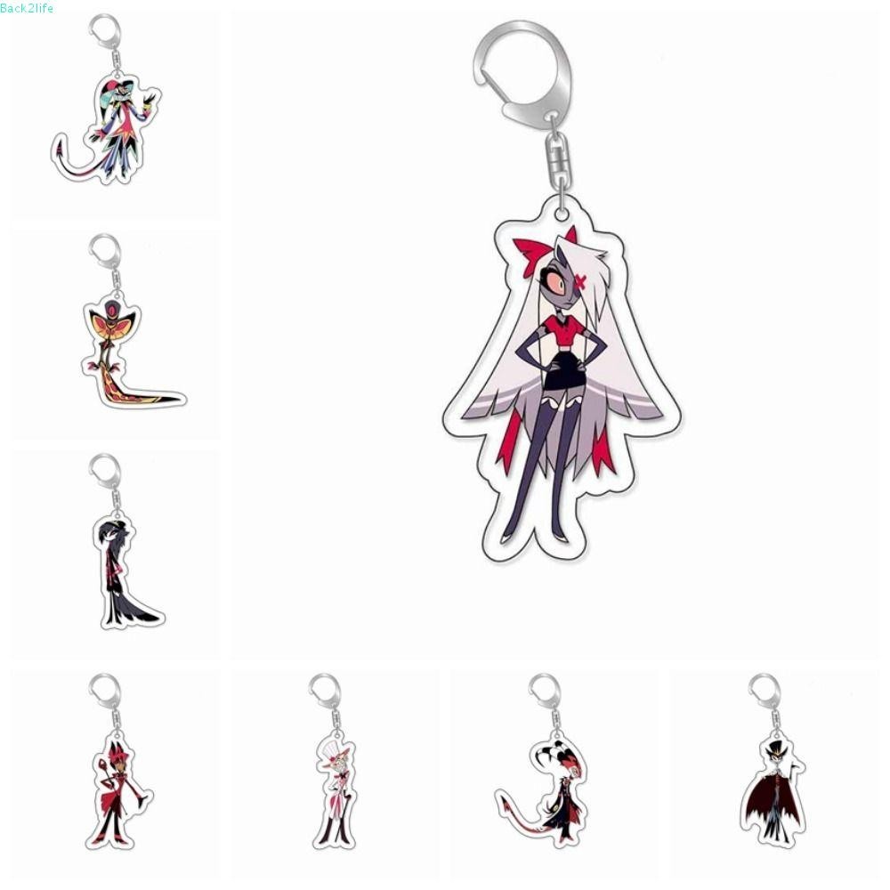 BACK2LIFE Hazbin Keychain, Acrylic Keychain Alastor Hazbin Hotel ...