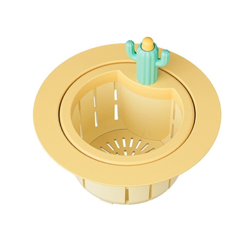 Cactus Kitchen Sink Strainer With Auto Dump Function – Decorative Cactus-Shaped Filter For Sink Residue