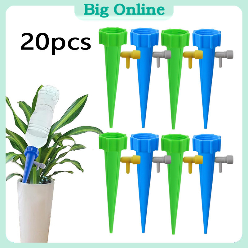 20pc Adjustable Self Watering Spike Auto Drip Irrigation System Auto ...