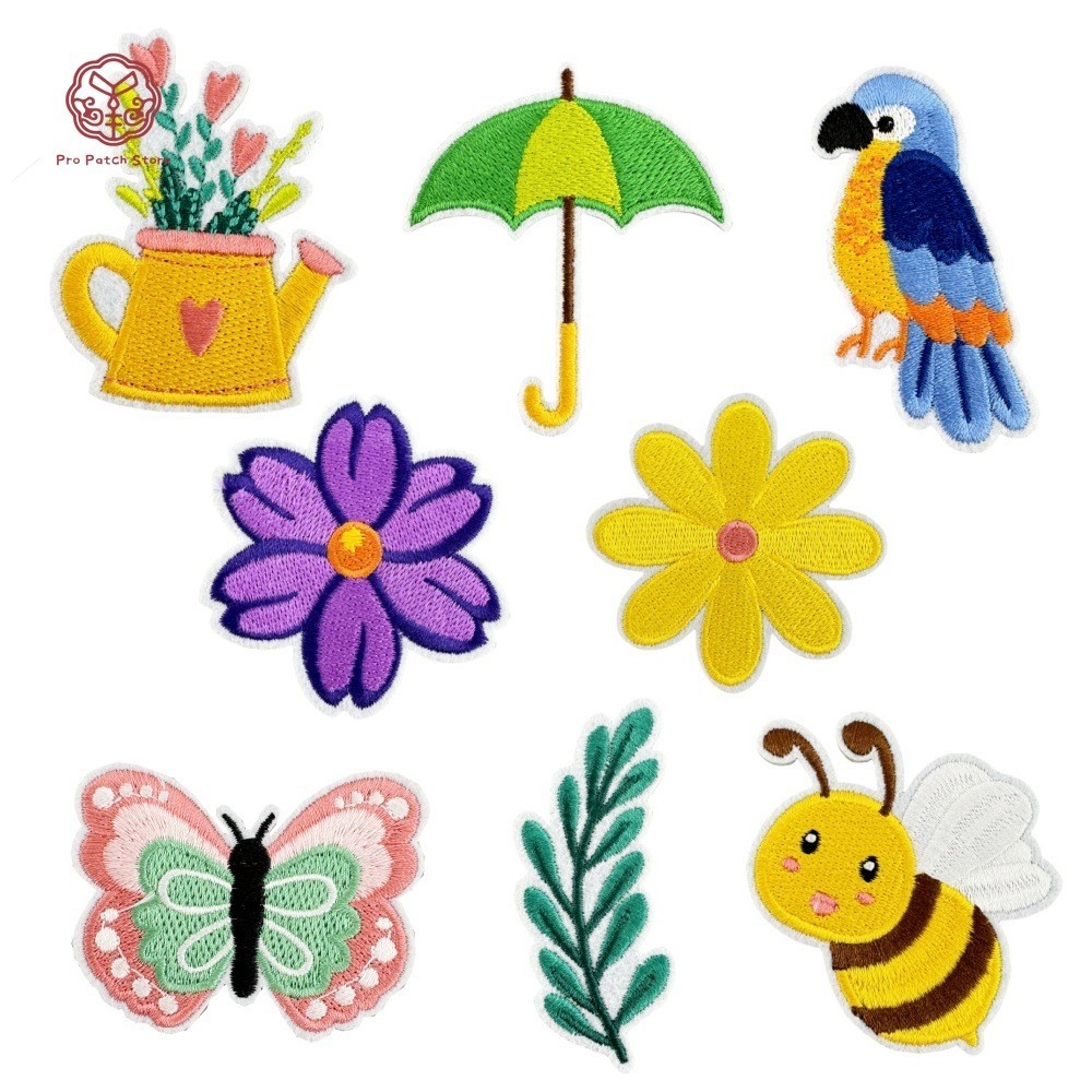 Pro Patch Store Colour Seal Up Flower Series DIY Embroidery Patches for ...
