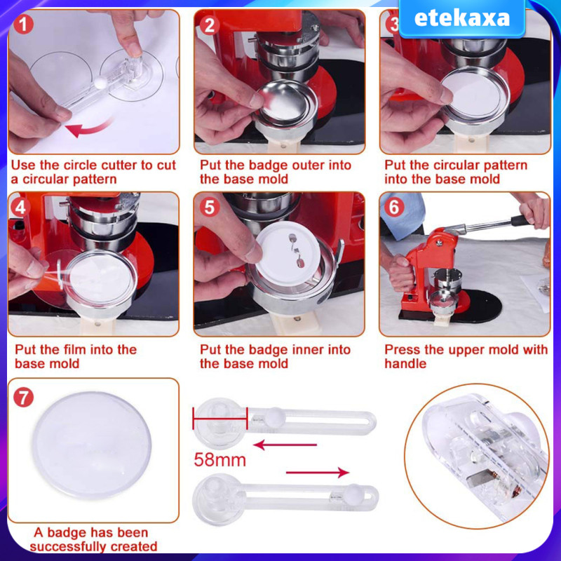 [Etekaxa] 1x Acrylic Circle Cutter for Button Maker Machine DIY Cutting ...