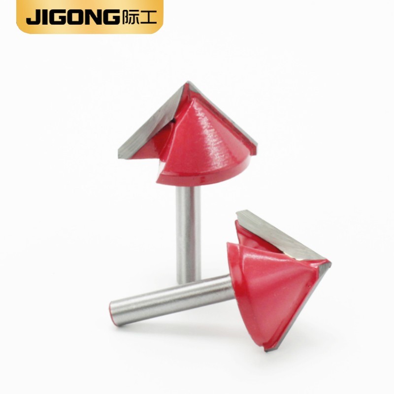 Ji Gong Carpentry Milling Cutter 90 Degrees VShape Cutter Alloy Rose
