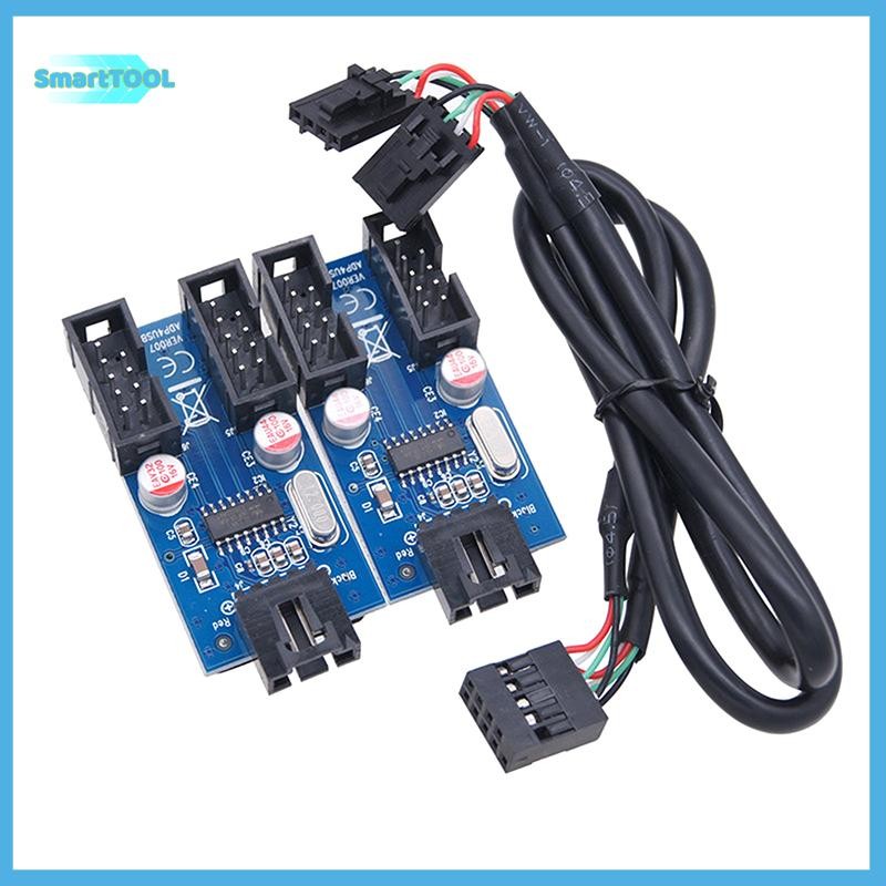 UTZN> USB2.0 Multiplier USB 9 Pin Interface Header Wiring Motherboard ...