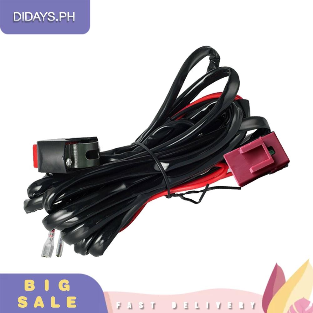 [Didays.ph] Motorcycle Fog Light Wiring Harness Headlights Spotlight