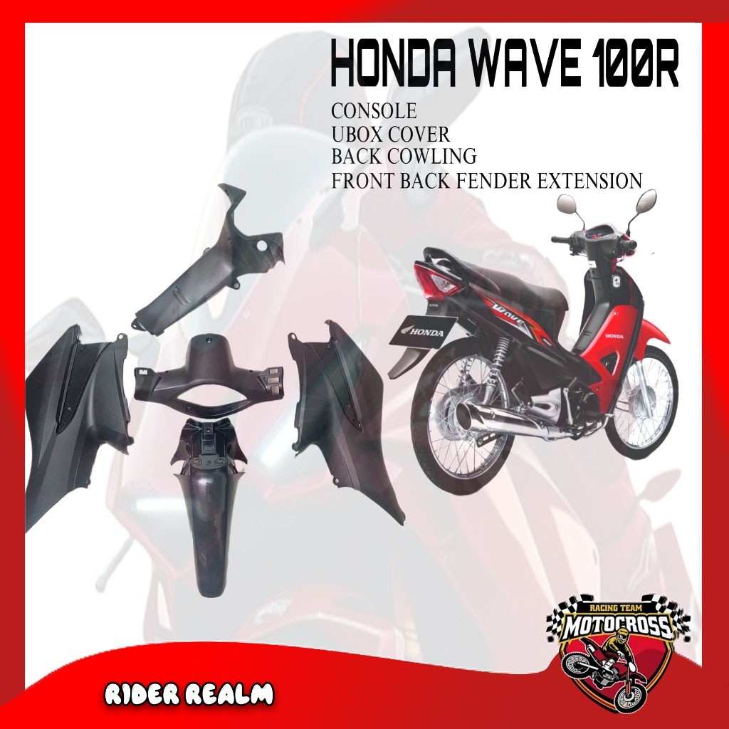 HONDA WAVE 100R CONSOLE/UBOX COVER/BACK COWLING/FRONT BACK EXTENSIONS ...