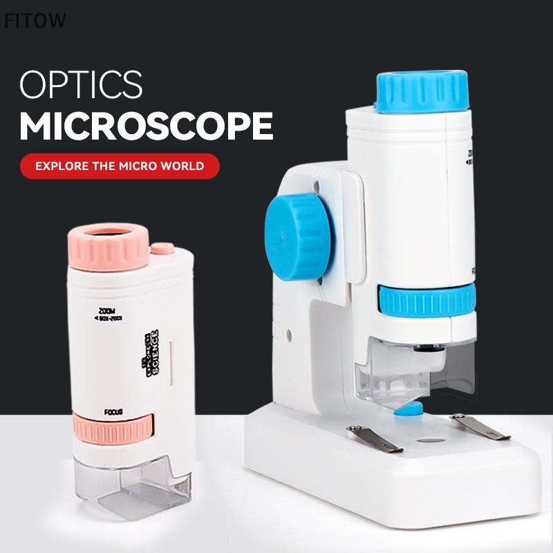 FITOW 80-200X Children Microscope Pocket Microscope With LED Light ...