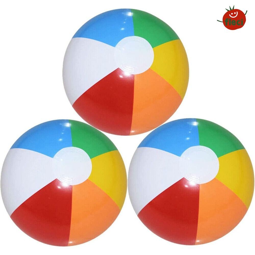 FLECI Inflatable Beach Ball, 30cm 40cm Rainbow Beach Ball, Fun Party ...