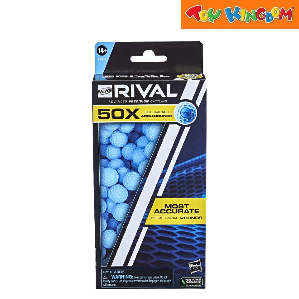 Nerf Rival Ricarica 50 Colpi Giallo-Blu, Palline Ad Alto Impatto Per Fucili A Schiuma, Dai 14 Anni In Su