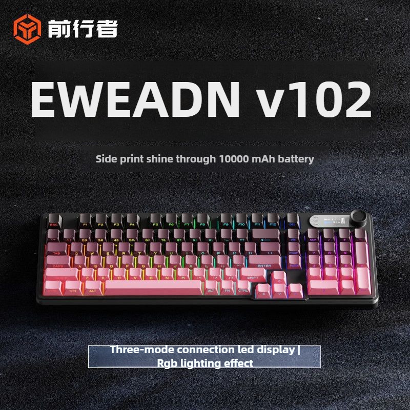 EWEADN V102 Non mechanical keyboard with Multifunctional Knobs and ...