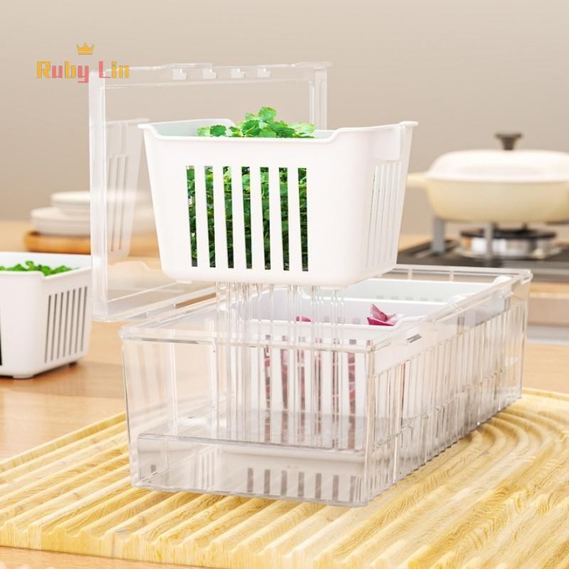 Ruby Lin 3 Grids Refrigerator Storage Boxes Garlic Onion Pepper ...