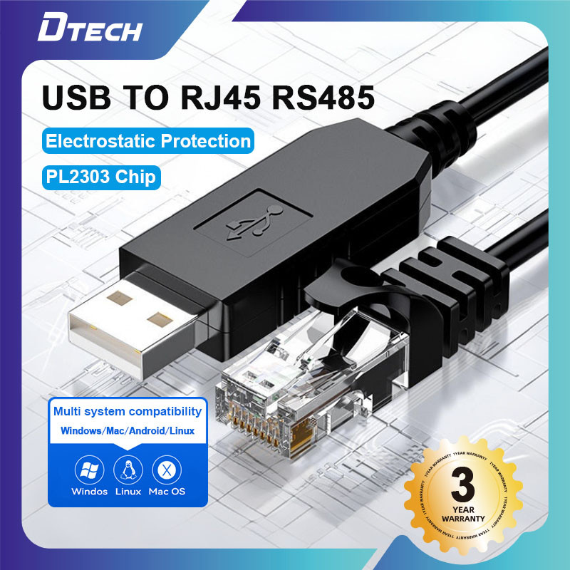 DTECH USB To RJ45/USB To RJ12 Console Cable Adapter Converter Serial ...