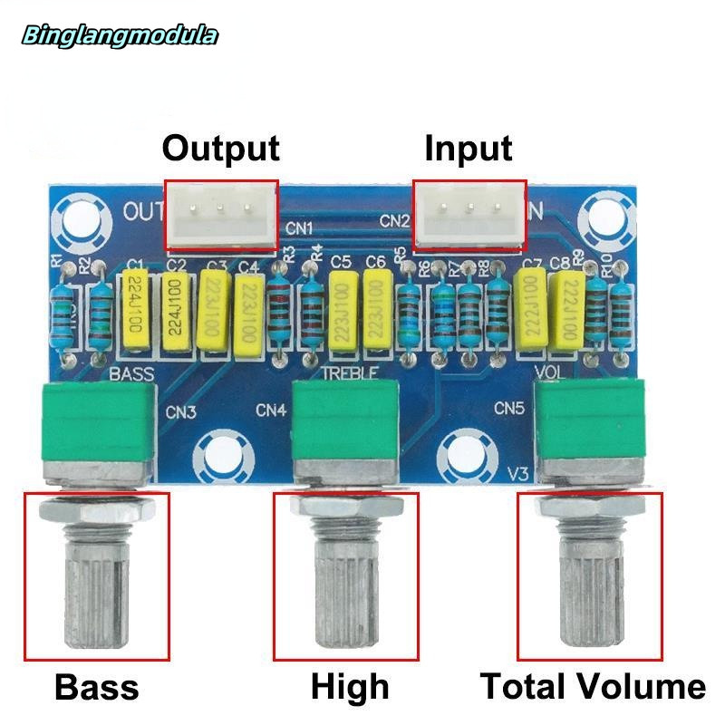 H-M802 Passive Tone Board Amplifier Preamp Power Module Low High Sound ...