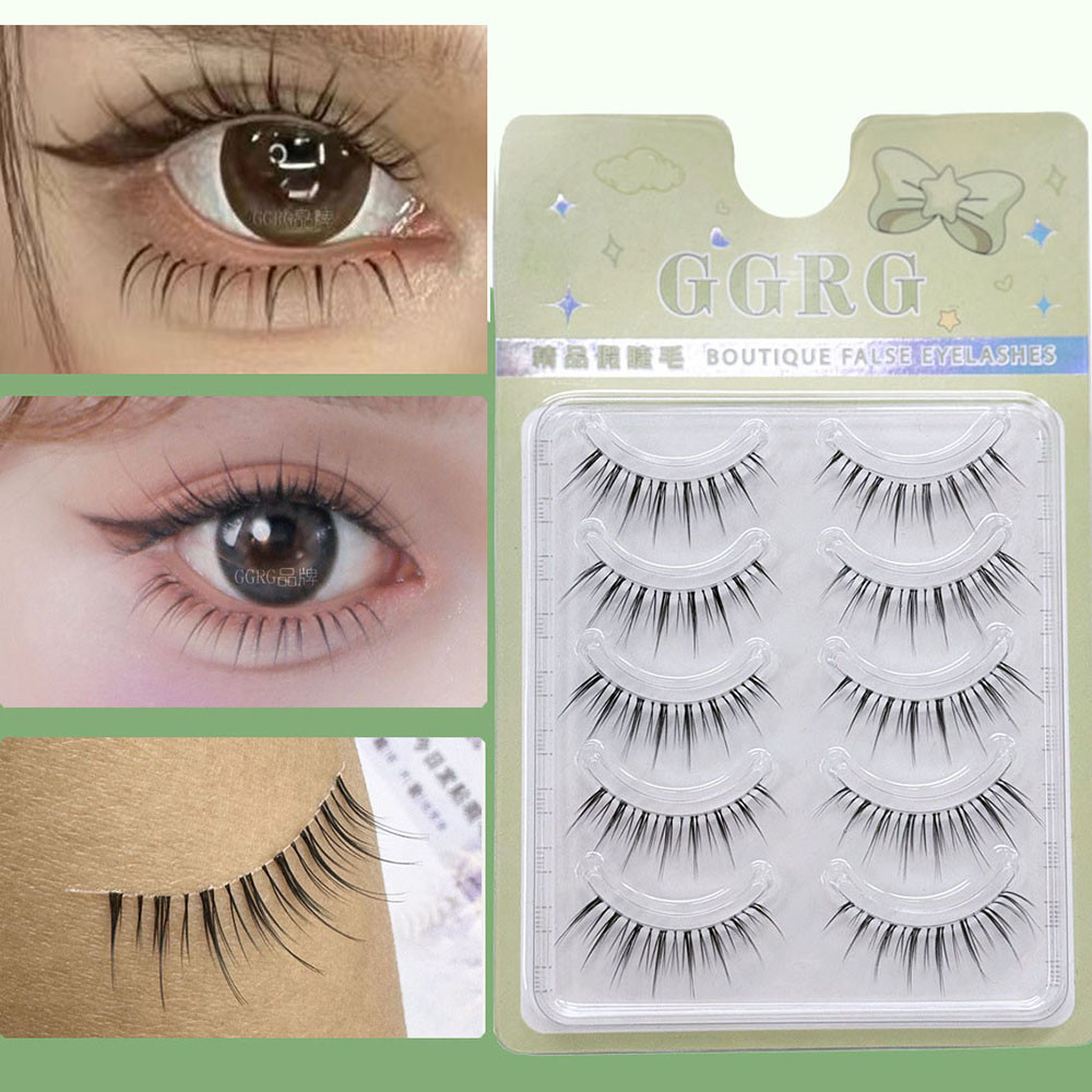 Natural Fairy Cross Long 5 Pairs False Eyelashes Manga Lash Extension ...
