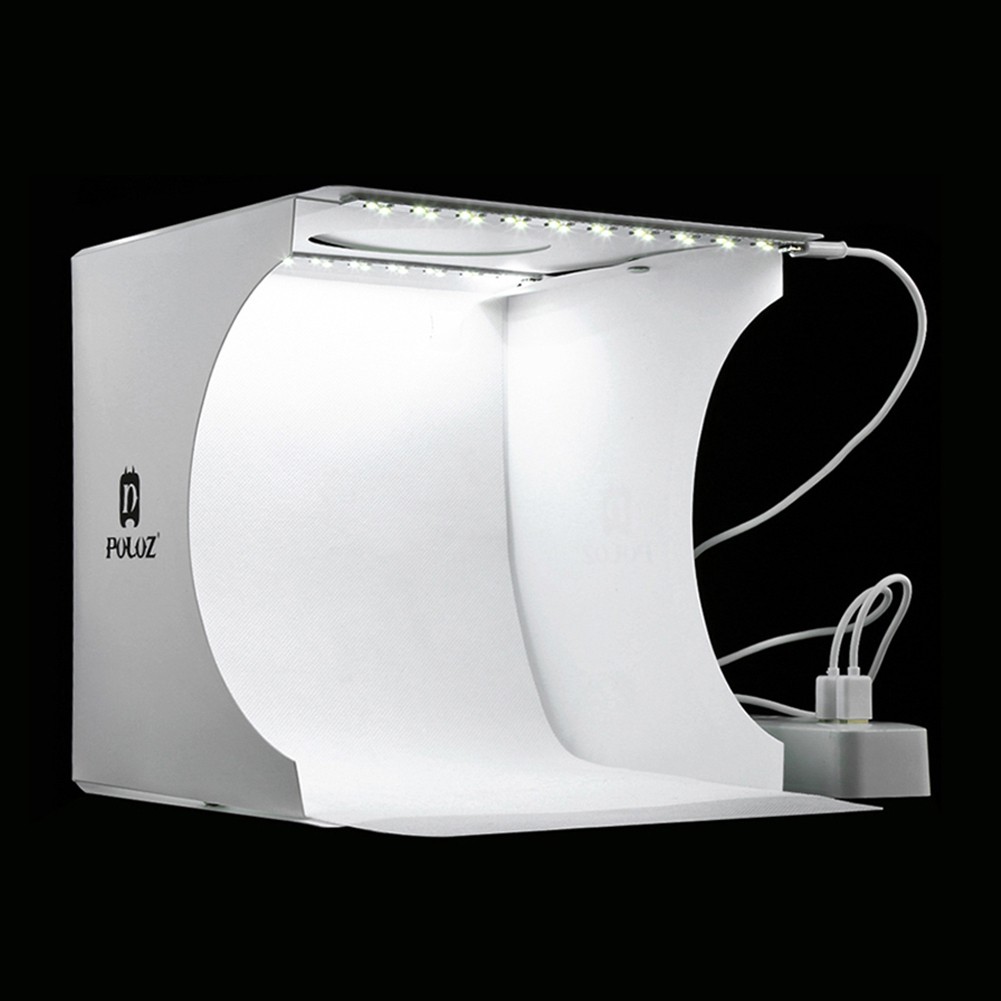 Profession Mini Folding Lightbox Photography Photo Studio Softbox 2 LED ...
