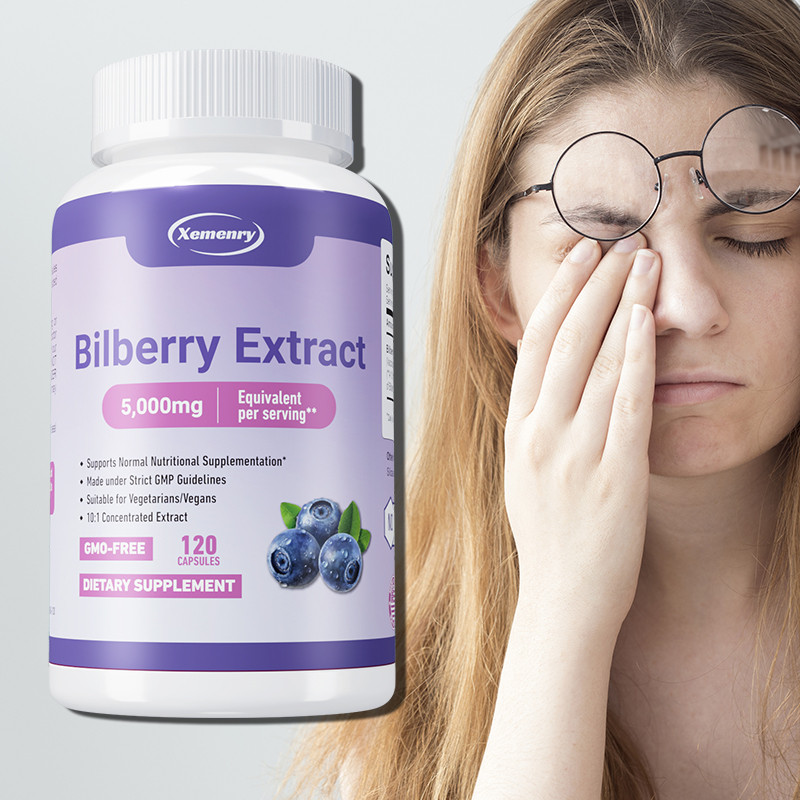 Xemenry Bilberry Extract 500 mg, 10:1. Extract, equivalent to 5,000 mg ...