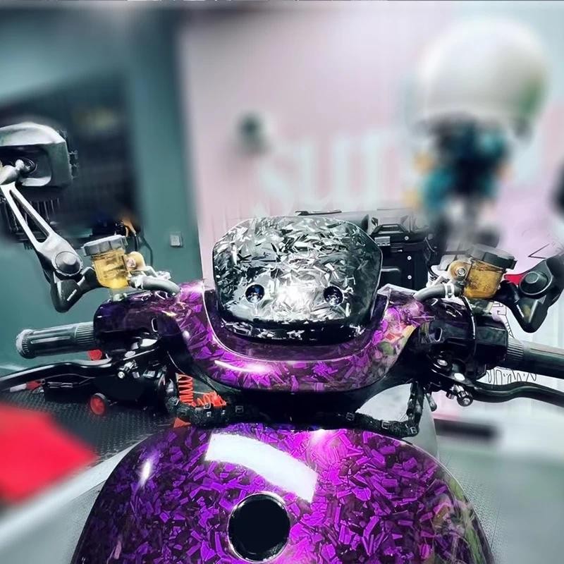 50cm*100/200cm Glossy Crystal Carbon Fiber Wrapping Vinyl Film