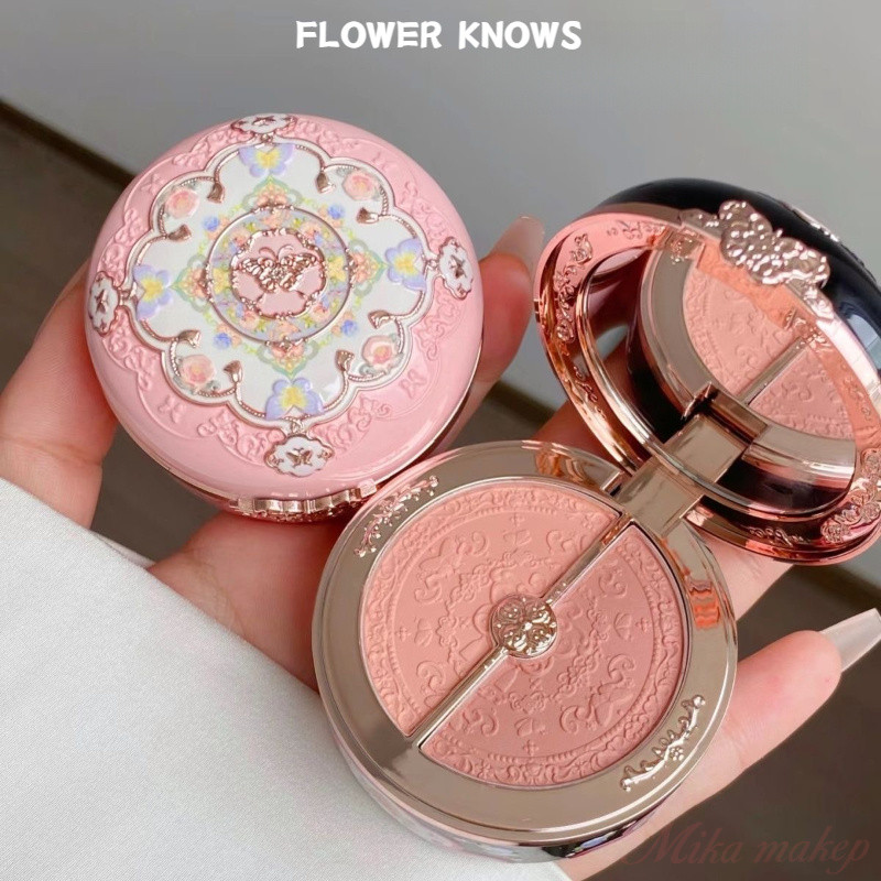 FLOWER KNOWS Blush Embossed Two-Tone Color Easy To Apply Without ...