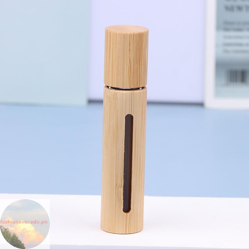 FHPH Bamboo Roll On Bottle 3/5/10ml Wood Roller Bottle Lip Gloss