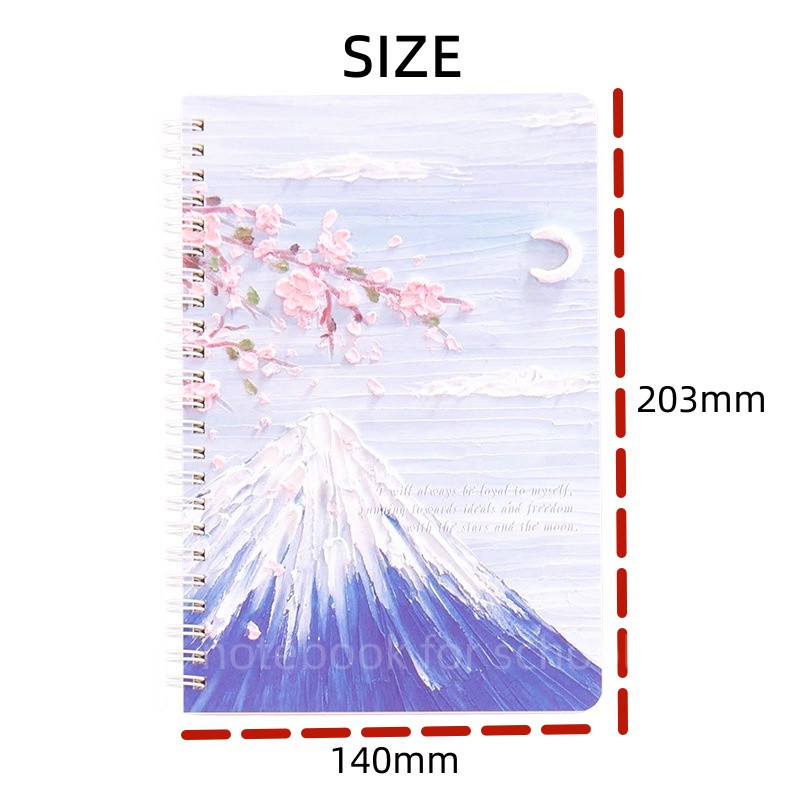 A5 Painting Coil Notepad Flip Spiral Notebook ins Style Landscape ...