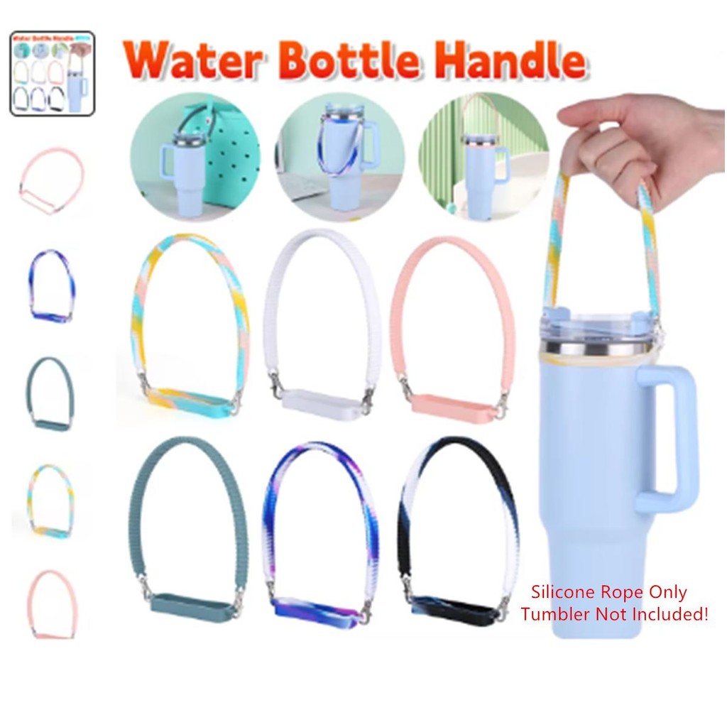 Upscale Silicone Cup Rope Handle Strap Sling For Most of 8~40oz Water ...