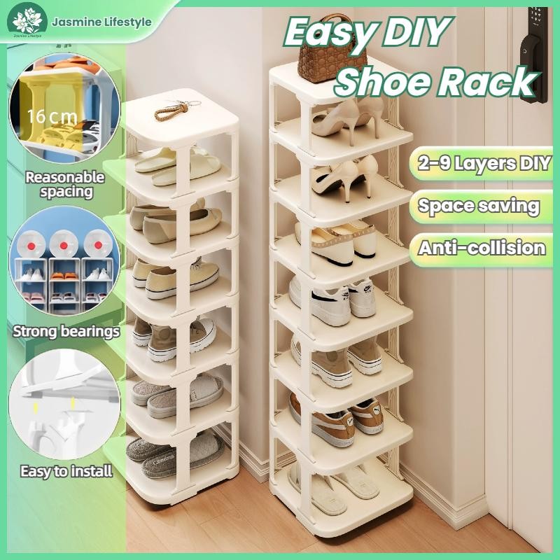 Multi-tier Shoe Rack Stackable Shoes Storage Organizer 3/4/5/7/9 Layers ...