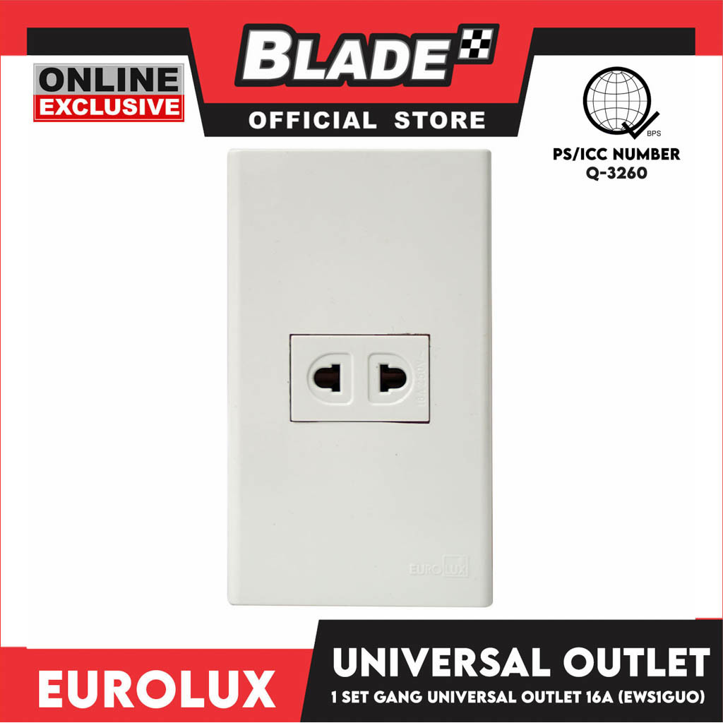 Eurolux Wiring Devices 1 Gang Universal Outlet EWS1GUO 16A | Shopee ...