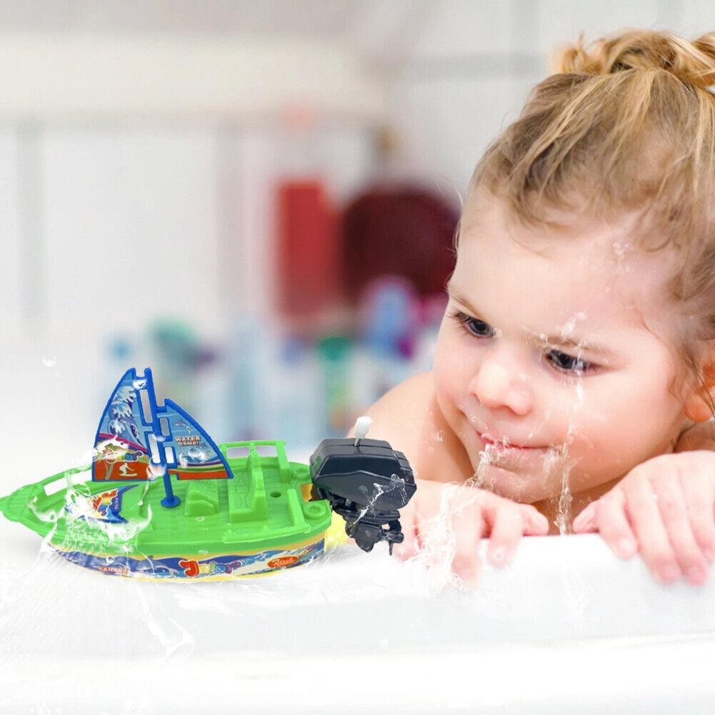Wind Up Clockwork Float In Water Speed Boat Ship Children Stock Pool ...