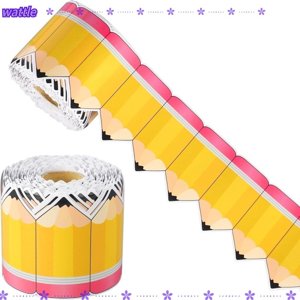 WATTLE 1Roll Chalkboard Board Border, Self Adhesive Pencil Border Paper ...