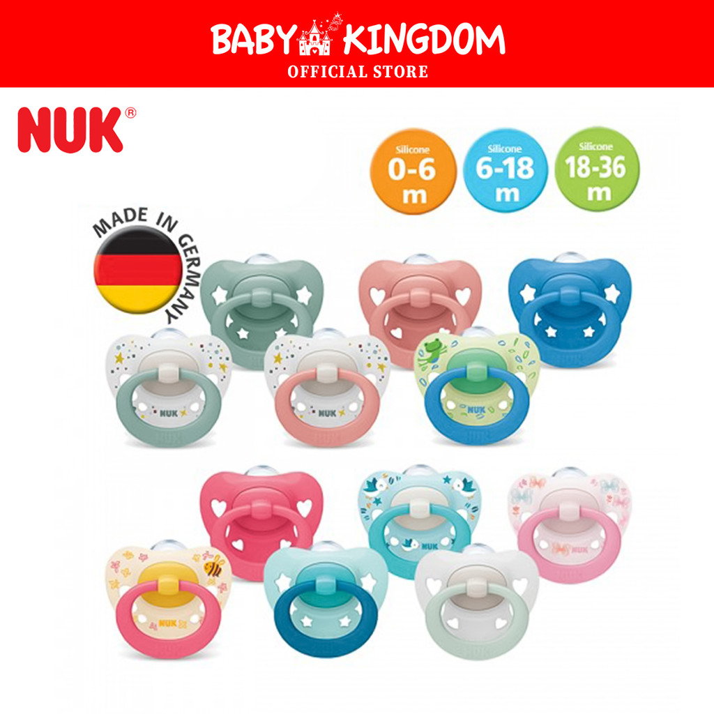 NUK Signature Silicone Soother Pacifier 2pcs/box (0-6M / 6-18M / 18-36M ...