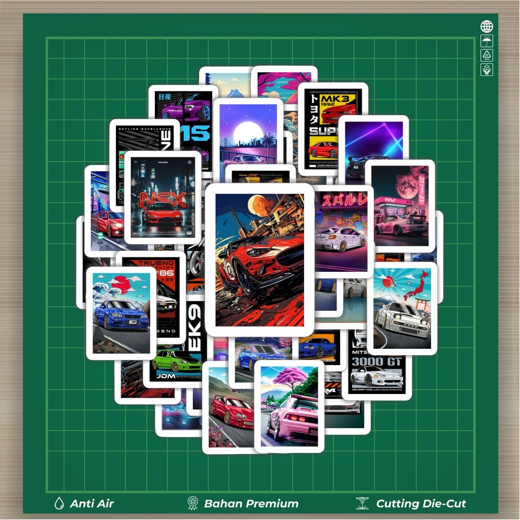 HOT 50 PCS STICKERS Super Street Racer JDM Car Stickers Fashion Cars ...