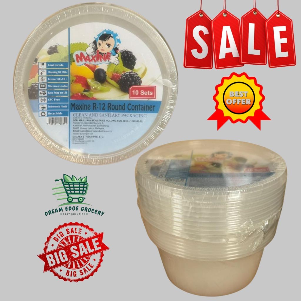 MAXINE R-12 ROUND CONTAINER (10 Set) | Shopee Philippines