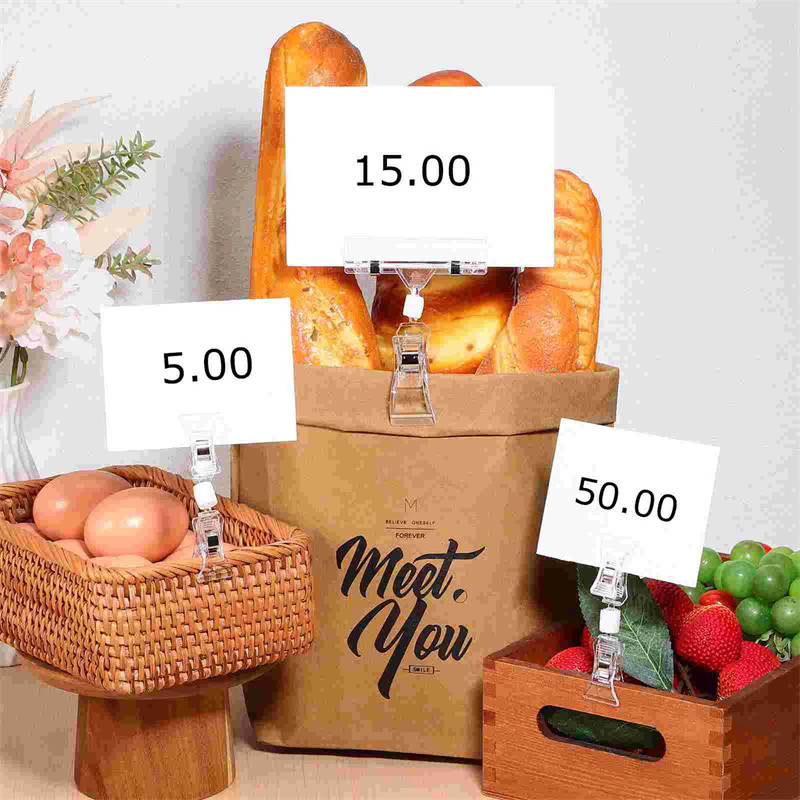 10Pcs Sign Clips for Retail Display Double Sided Sign Holder Clips ...