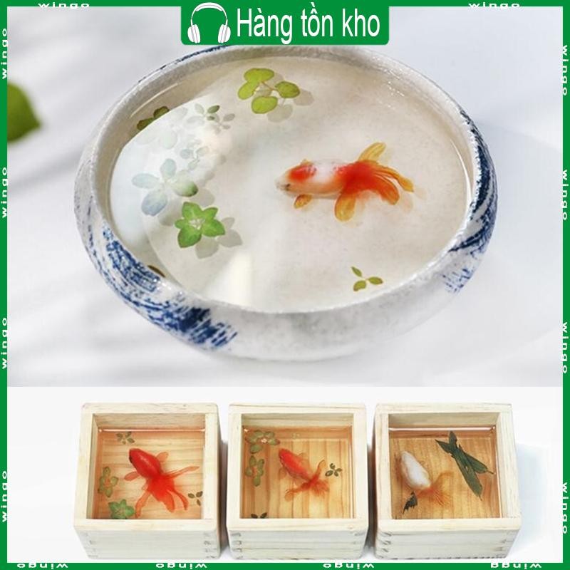 WIN 12 Pcs Set Soft PVC Goldfishes Models Epoxy Filling Material ...