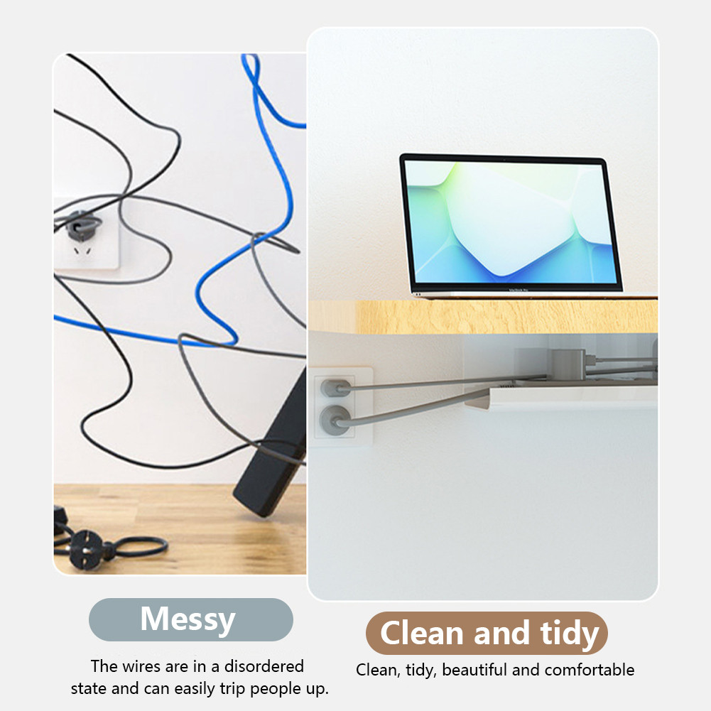 Under Desk Cable Management Tray Self Adhesive Metal Cable Tray Basket ...