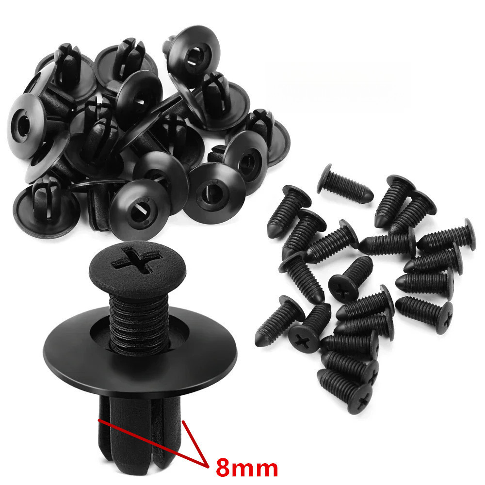 100pcs Auto Plastic Rivets Fasteners Screw Repair Car Bumper Fender ...