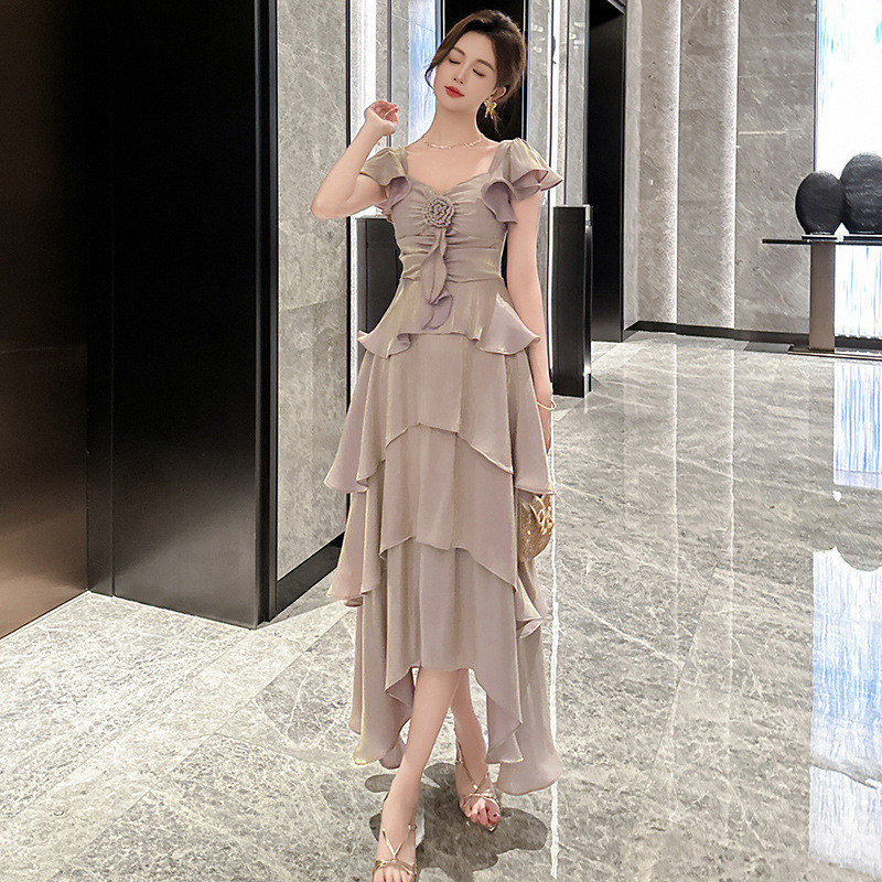French-style square neck suspender dress, new summer style Short Dress C7010 main image 0