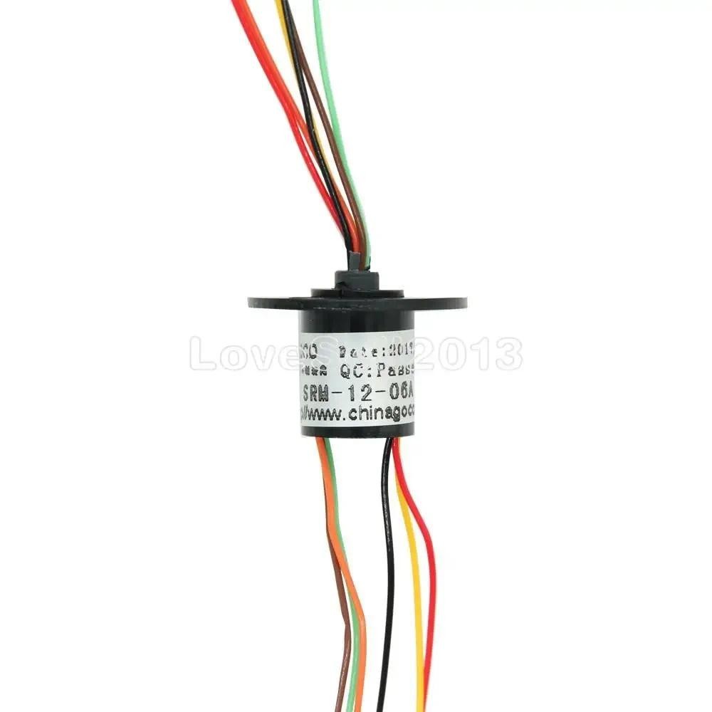 12.5mm 300Rpm 6 Wires CIRCUITSx2A Capsule Slip Ring AC 240V for Monitor ...