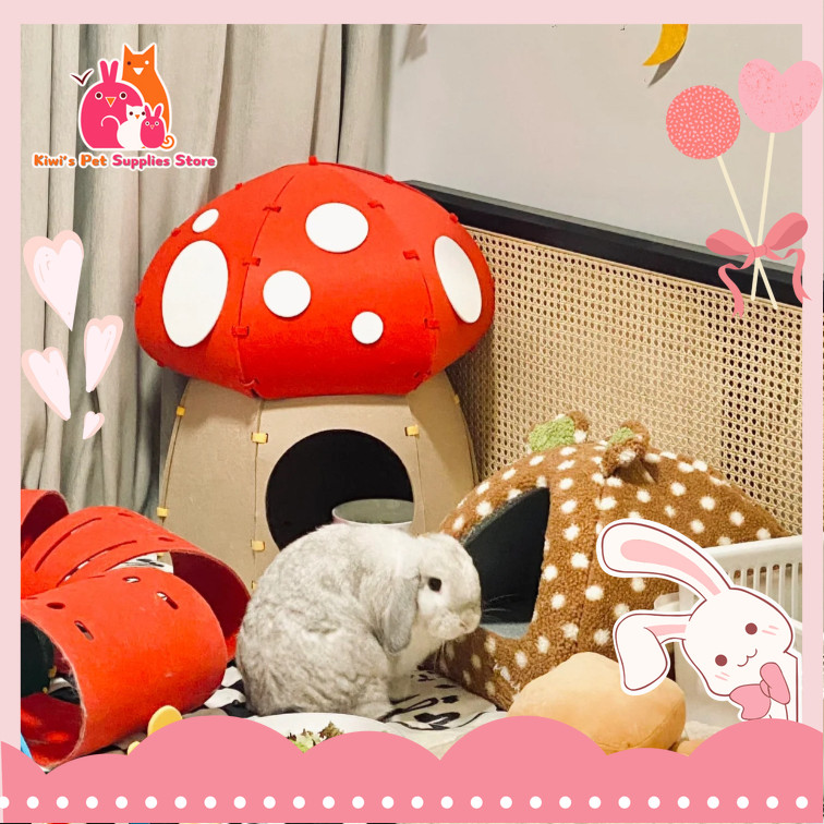 Mushroom Rabbit Nest Rabbit Escape House Decoration Rabbit Cat Dog Nest ...