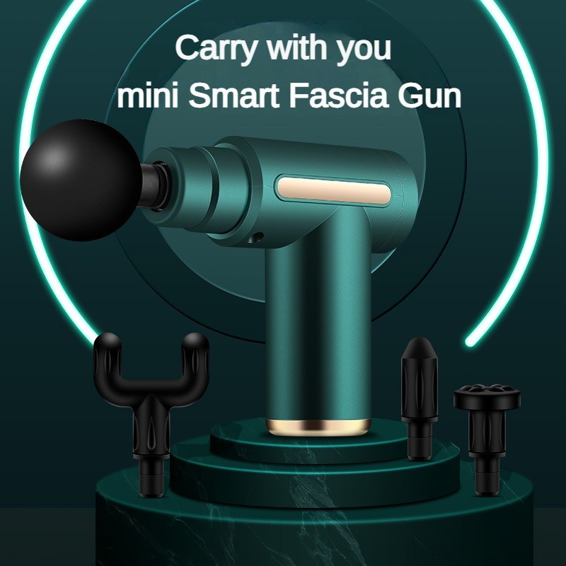 Massage gun, mini muscle massage gun 4 heads, high frequency vibration ...