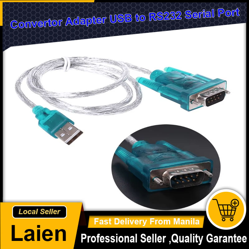 Câble Adaptateur USB Vers Port Série RS232 DB9 (9 Broches) - Convertisseur Bleu