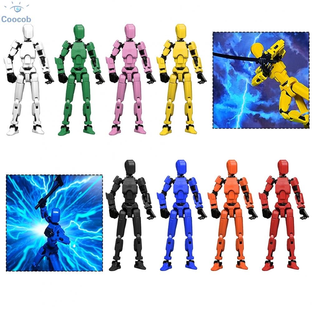Action Figure Set 3D Printed, MultiJointed Desktop Robot